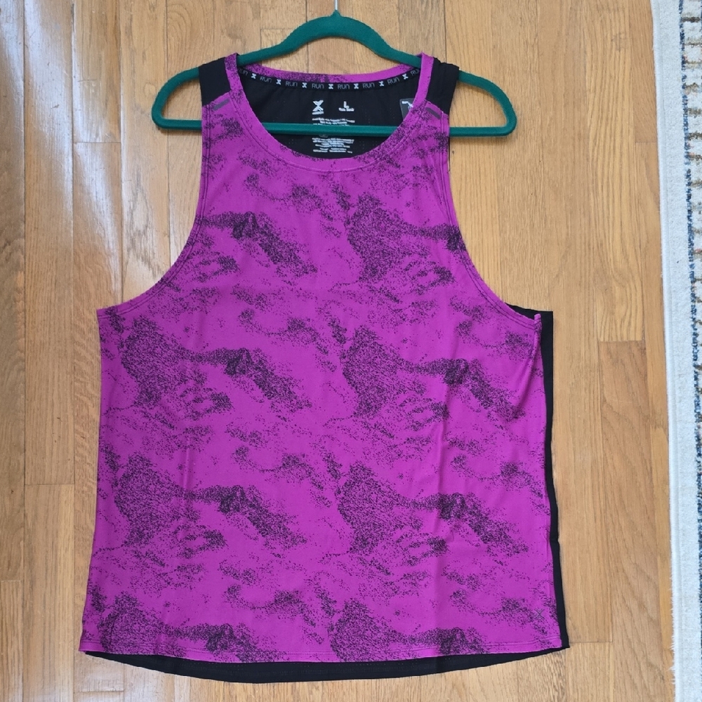 XERSION BRAND MEN'S PURPLE AND BLACK RUN TANK SIZE LARGE